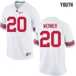 NCAA Ohio State Buckeyes Youth #20 Pete Werner White Nike Football College Jersey UAP6245MF